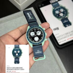 ✨ Swatch x Omega Moonswatch Mission To Earth – Premium Men’s Watch ✨