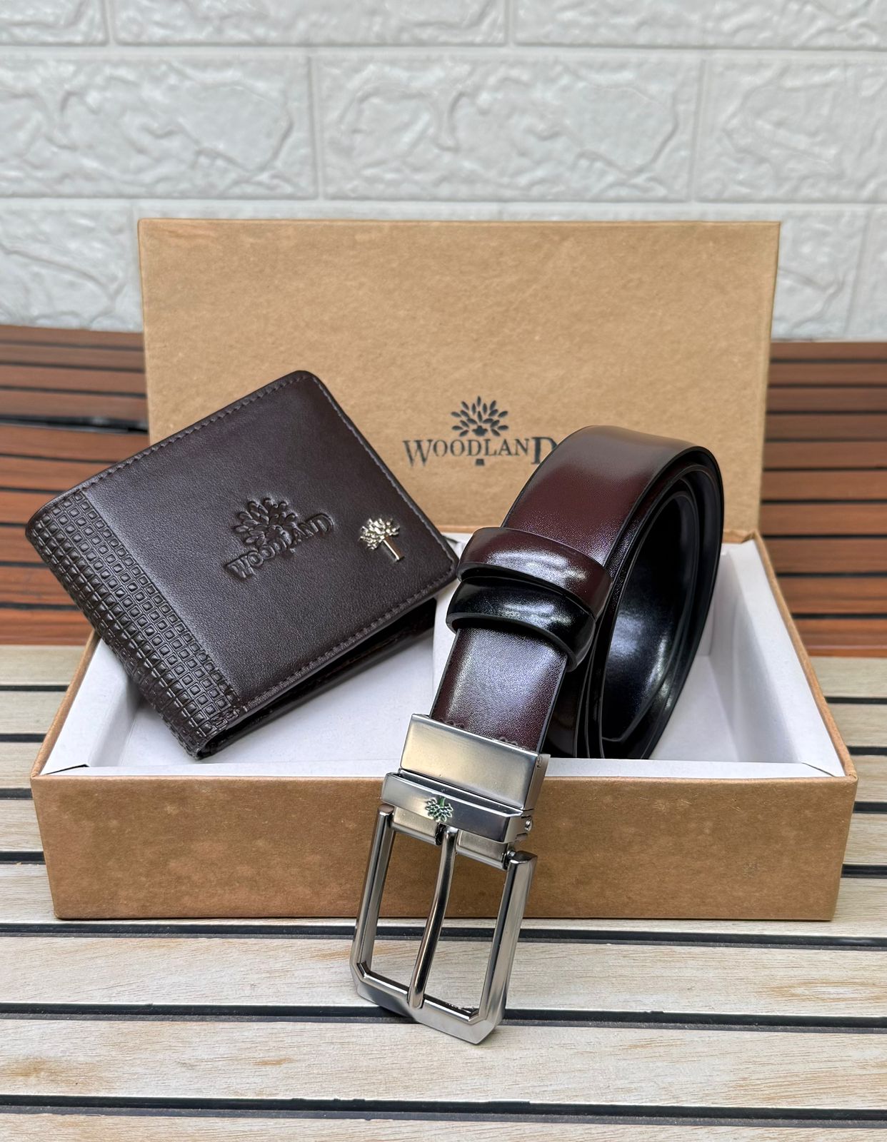 🔥 Woodland Belt & Wallet Combo – Premium New Arrival 🔥