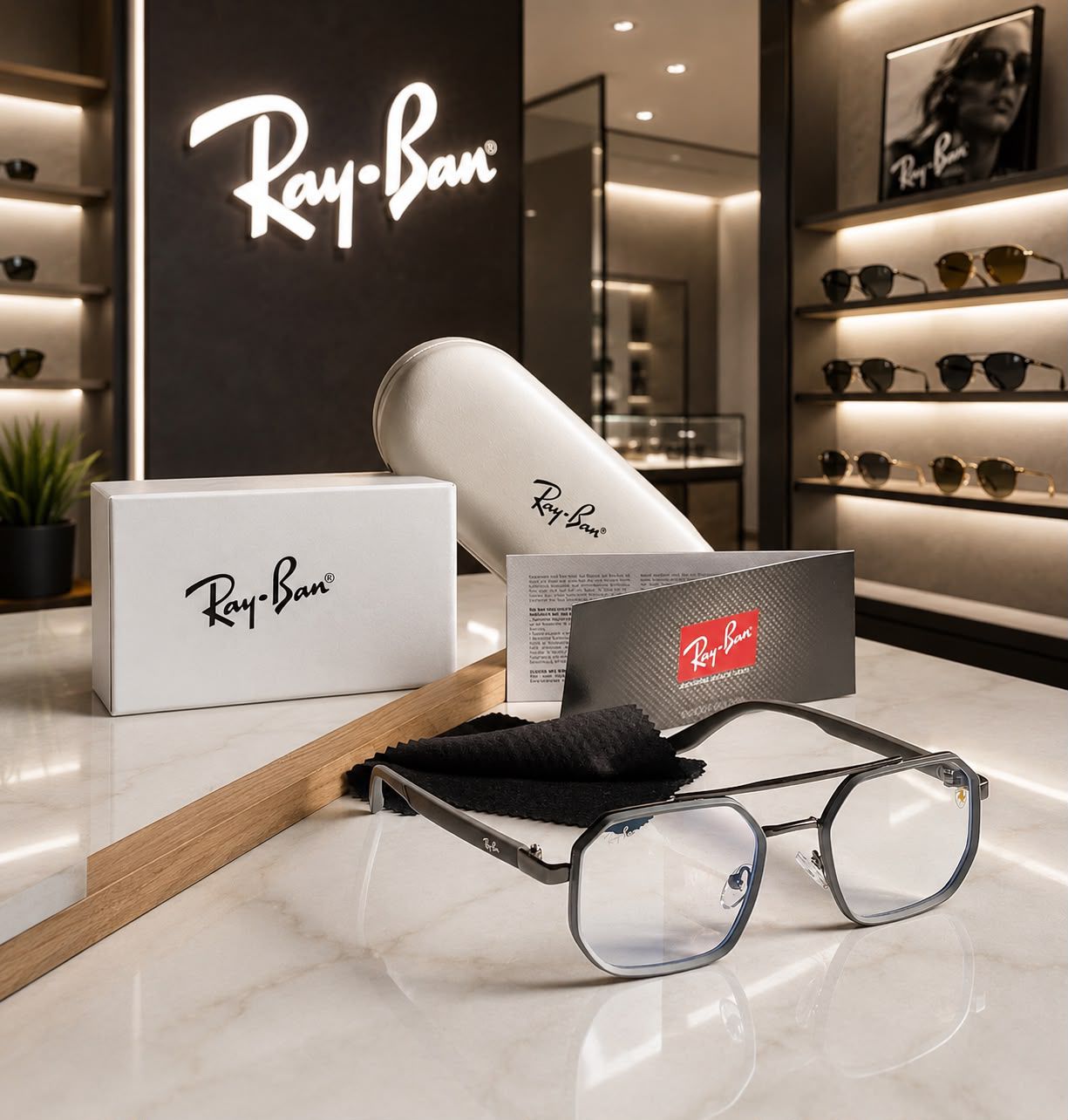 🔥 Ray-Ban Fiber Lens Sunglasses – Premium Unisex Collection 🔥