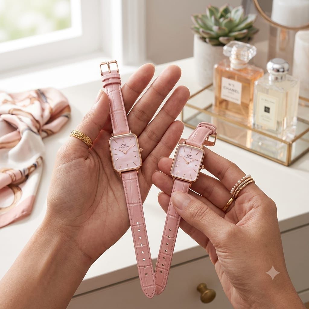 π₯ Daniel Wellington Quadro Cherry Blossom β Elegant Women's Edition π₯ - Image 2