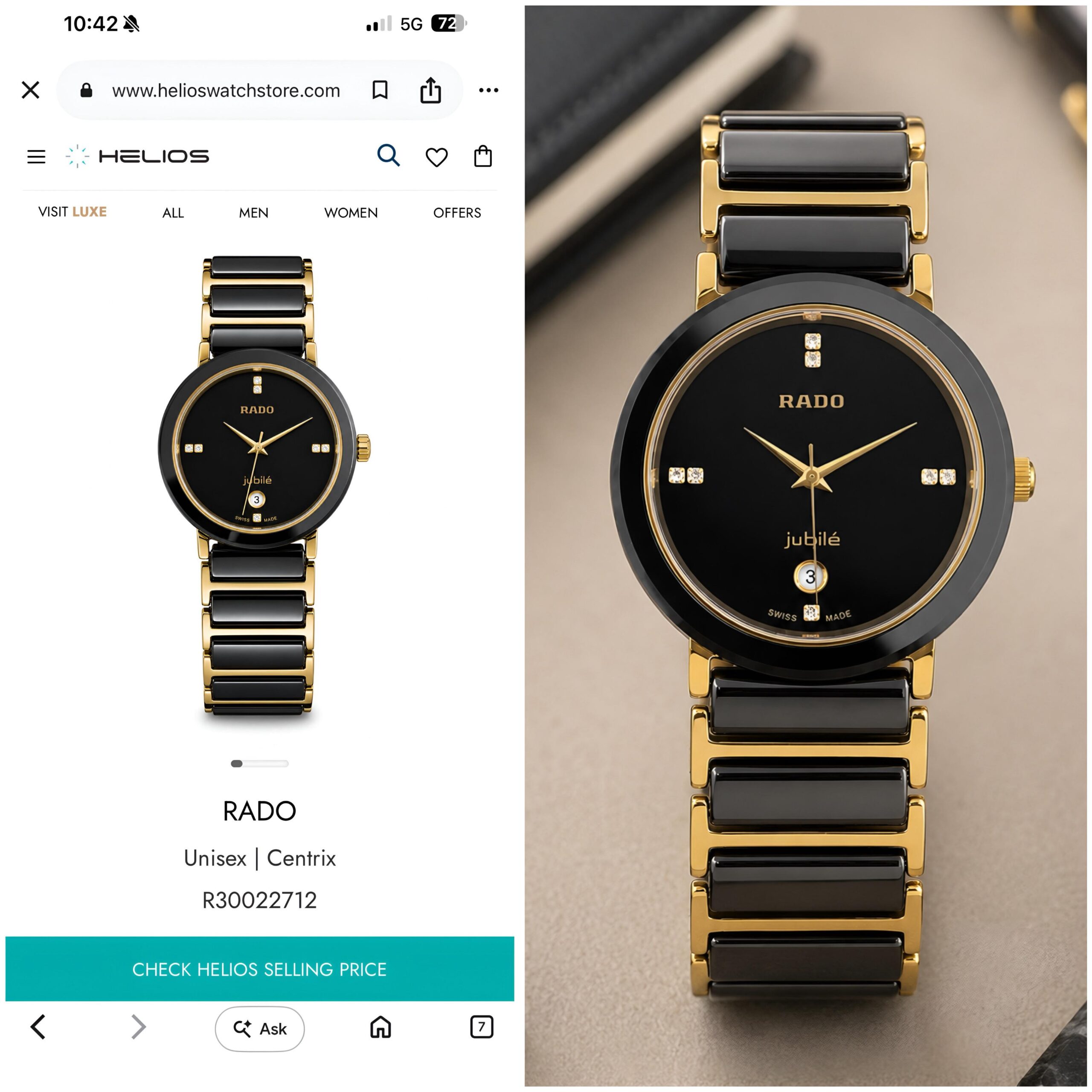 🔥 Rado Jubilé Black Ceramic Gold Edition – Luxury Men's Watch 🔥 - Image 3
