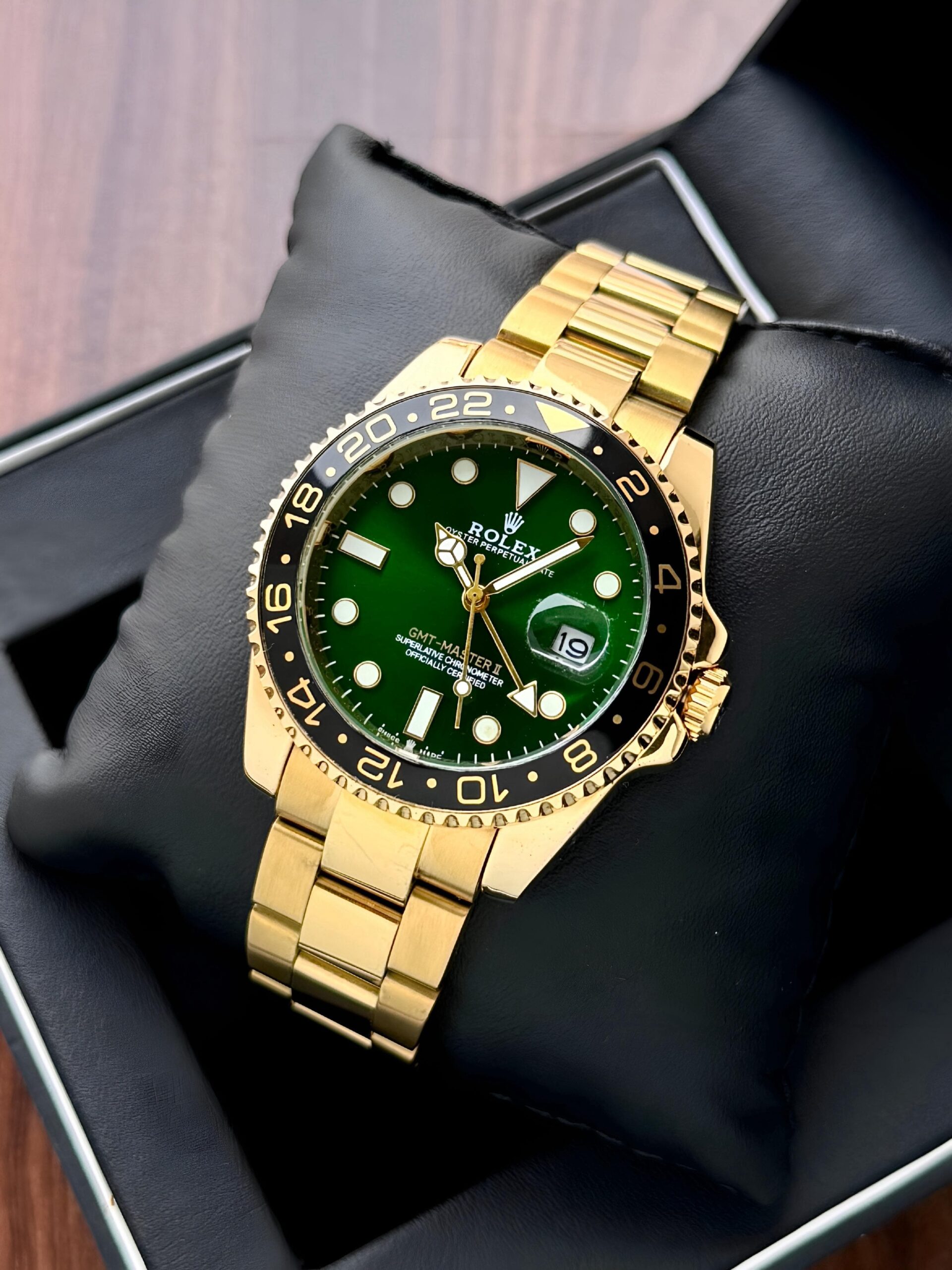 🔥 Rolex GMT Master II – Green & Gold Premium Edition 🔥 - Image 3
