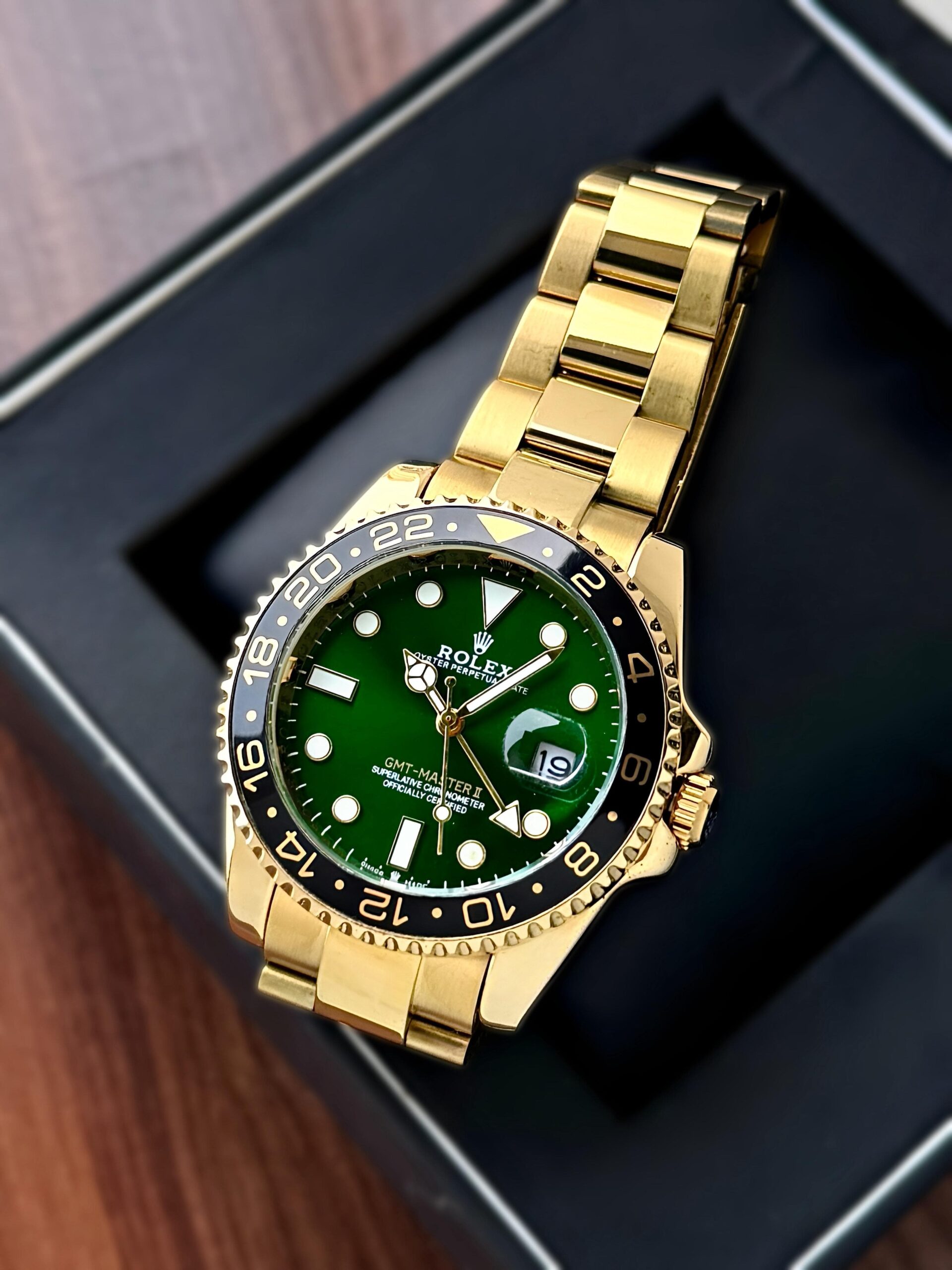 🔥 Rolex GMT Master II – Green & Gold Premium Edition 🔥 - Image 2
