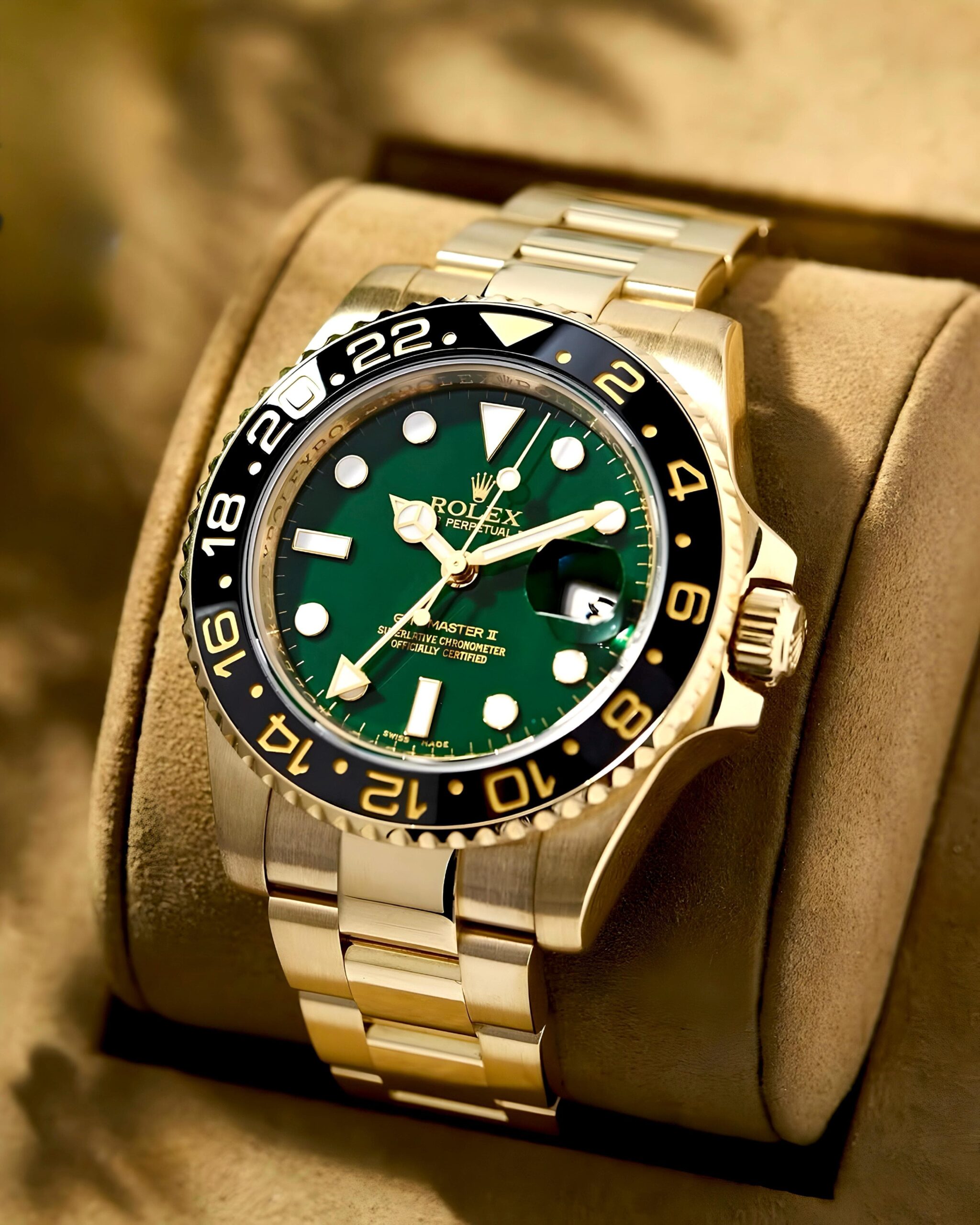 🔥 Rolex GMT Master II – Green & Gold Premium Edition 🔥