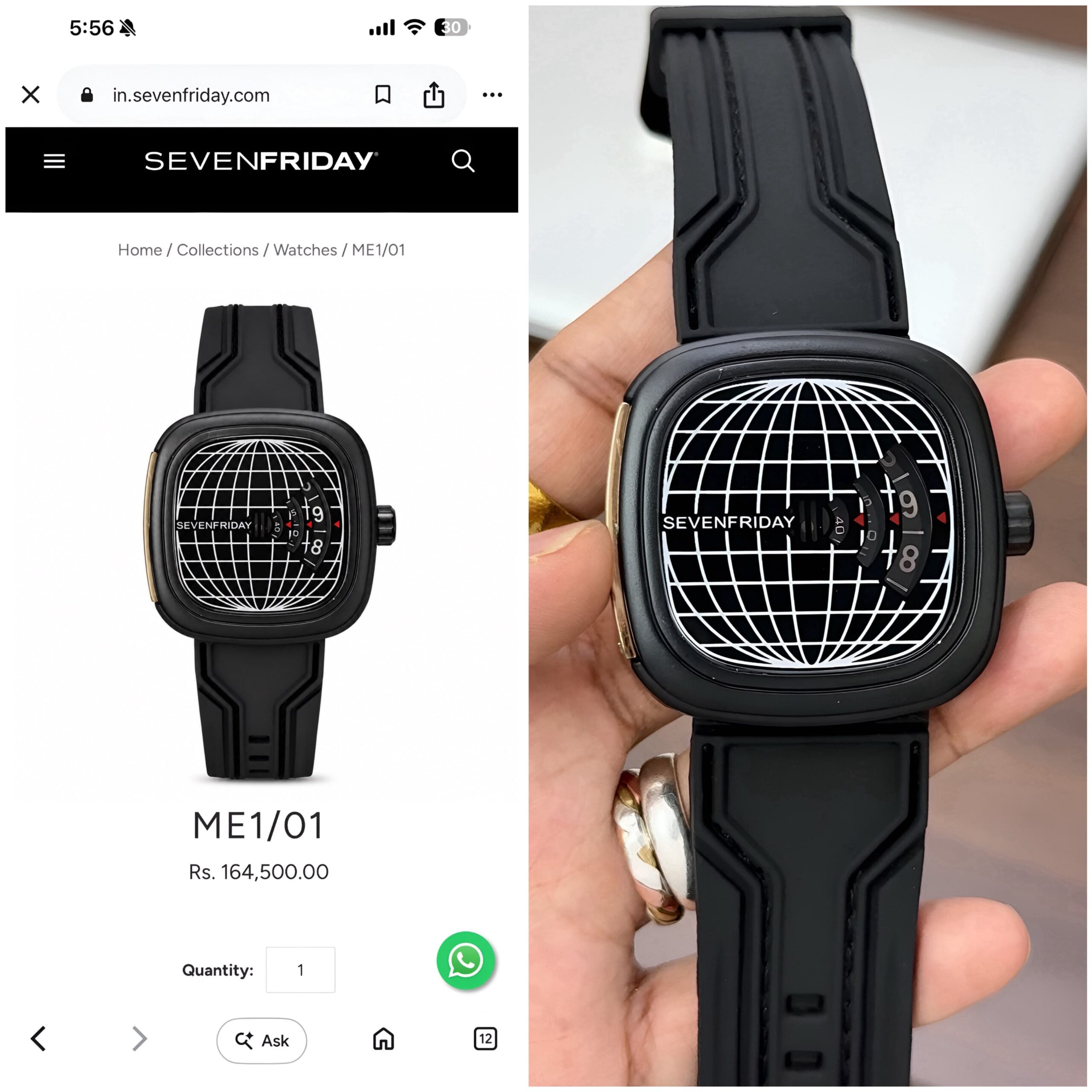 🔥 SevenFriday ME1/01 – Futuristic Designer Edition 🔥