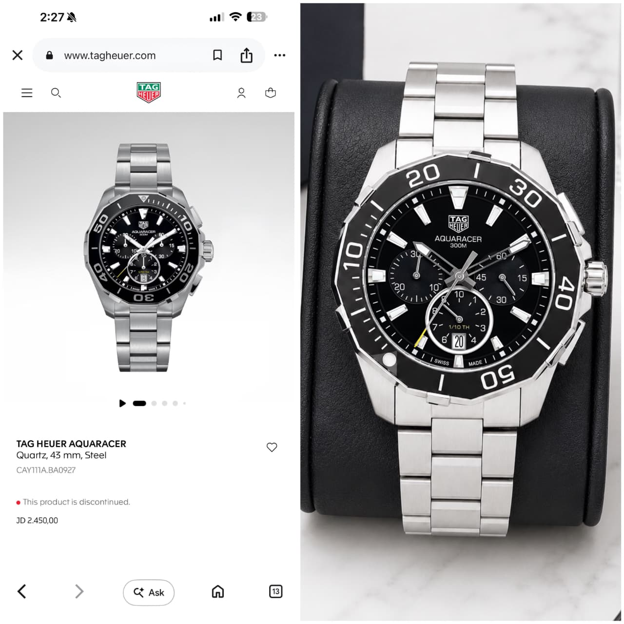 π₯ TAG Heuer Aquaracer Chronograph Black β Premium Sport Edition π₯ - Image 3