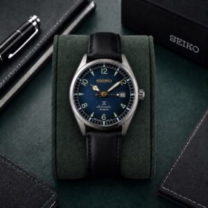 🔥 Seiko Prospex Automatic – Navy Dial Leather Strap Edition 🔥